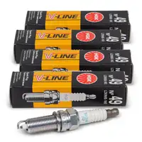 4x NGK 91450 LZKR6B-10E Z&uuml;ndkerze V-LINE 49 f&uuml;r HYUNDAI i20 ix20 i30 KIA Cee'd Soul Venga
