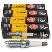 4x NGK 96142 Z&uuml;ndkerze V-LINE 54 f&uuml;r CITROEN C2 C3 1 C4 1 PEUGEOT 206 207 RENAULT Clio 2 3