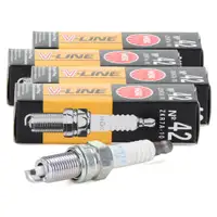 4x NGK 97472 Zündkerze V-Line 42 für ALFA ROMEO Mito FIAT Panda Punto Idea LANCIA Musa 1.4