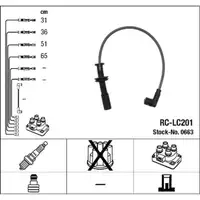 NGK 0663 RC-LC201 Z&uuml;ndkabelsatz Z&uuml;ndleitungssatz