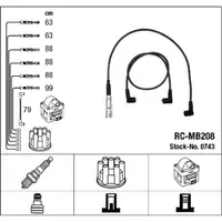 NGK 0743 RC-MB208 Z&uuml;ndkabelsatz Z&uuml;ndleitungssatz