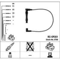 NGK 0766 RC-OP201 Z&uuml;ndkabelsatz Z&uuml;ndleitungssatz