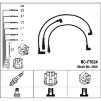 NGK 3666 RC-FT624 Z&uuml;ndkabelsatz f&uuml;r LANCIA Delta 1 831_ 1.3 75 PS 09.1979-08.1992 7626750