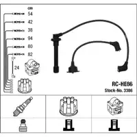 NGK 3386 RC-HE86 Z&uuml;ndkabelsatz f&uuml;r HONDA Accord 6 Coupe CG 3.0 V6 24V 200 02.1998-06.2003