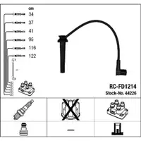 NGK 44226 RC-FD1214 Z&uuml;ndkabelsatz f&uuml;r FORD Mondeo 3 MK3 3.0 V6 24V ST220 204/226 4429613