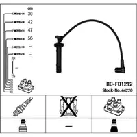 NGK 44220 RC-FD1212 Ignition Cable Set for FORD Galaxy 1 WGR 2.3 16V 140/146 hp (model year 2000 and later)