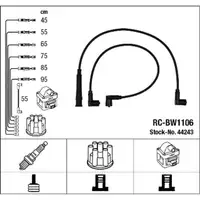 NGK 44243 RC-BW1106 Z&uuml;ndkabelsatz f&uuml;r BMW 6er E24 630CS 185 PS M30 B30 04.1976-08.1979