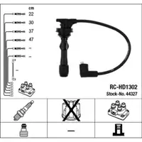 NGK 44327 RC-HD1302 Ignition Cable Set for HYUNDAI i10 1.1, KIA Picanto 2.1, and 1.2 Rio 3.1.25 CVVT