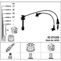 NGK 44320 RC-ET1228 Z&uuml;ndkabelsatz f&uuml;r TOYOTA Celica _T18_ 2.0/GTi 156 PS 90919-21525