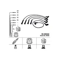 NGK 44342 RC-BW242 Ignition Cable Set for BMW 3 Series E30 316i 102 hp M40 B16 07/1988&ndash;06/1991