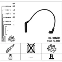 NGK 5506 RC-HD1202 Ignition Cable Set for HYUNDAI Accent 2 LC GETZ TB 1.3 1.3i 75-86 hp
