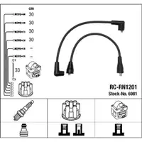 NGK 6981 RC-RN1201 Ignition Cable Set for RENAULT 16 115_ 1.6 TS 83 09/1968&ndash;08/1980 7700529568