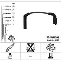 NGK 6020 RC-DW1202 Z&uuml;ndkabelsatz f&uuml;r CHEVROLET/DAEWOO Aveo/Kalos Matiz 1.0 1.2 Lacetti 1.8
