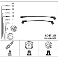 NGK 9076 RC-ET1204 Z&uuml;ndkabelsatz Z&uuml;ndleitungssatz