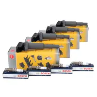 4x NGK Z&uuml;ndspule + 4x BOSCH Z&uuml;ndkerze f&uuml;r BMW 1er E81-88 3er E90-93 5er E60 E61 N43