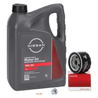 5L ORIGINAL 5W30 DPF Motor&ouml;l + HERTH+BUSS &Ouml;lfilter f&uuml;r NISSAN Juke Micra Qashqai 1 1.5 dCi