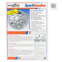 4x Radkappe Radblende 16 Zoll AMSTERDAM CHROM f&uuml;r Transporter / Wohnmobile