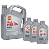 8L 8 Liter SHELL HELIX HX8 5W30 ECT C3 Motor&ouml;l &Ouml;l f&uuml;r BMW LL-04 MB 229.31/51 VW 504/507.00