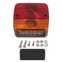 PROPLUS 343603 Heckleuchte Rückleuchte Anhänger 4 Funktionen inkl. Glühbirnen 98x104mm