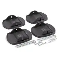 4x PROPLUS Ausdrehst&uuml;tze St&uuml;tzfu&szlig; 750Kg + 4x Unterlegplatten St&uuml;tzen Caravan Wohnwagen