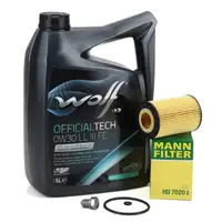 5L WOLF 0W30 LL 3 FE Motor&ouml;l + MANN &Ouml;lfilter f&uuml;r VW Golf 7 Passat B8 Tiguan T6 1.6/2.0 TDI