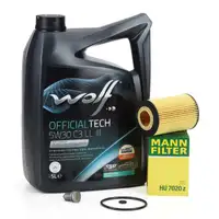 5L WOLF 5W30 C3 LL 3 Motoröl + MANN Ölfilter für VW Golf 7 Passat B8 Tiguan T6 1.6/2.0 TDI