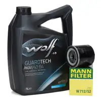 5L WOLF 10W40 B4 Motor&ouml;l + MANN &Ouml;lfilter f&uuml;r VW Golf 3 4 5 6 Bora Polo Lupo Vento 1.0-1.6