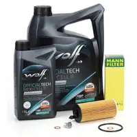 6L WOLF 5W30 C3 LL 3 Motoröl + MANN Ölfilter für BMW 1er 3er 5er X3 X5 Z4 B37 B38 B47 B48