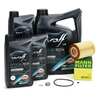 8L WOLF 5W30 C3 LL 3 Motor&ouml;l + MANN &Ouml;lfilter f&uuml;r MERCEDES W203 W204 W211 W212 W221 OM642