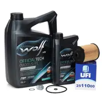 6L WOLF OFFICIALTECH 0W20 LS-FE Motor&ouml;l + UFI &Ouml;lfilter f&uuml;r VOLVO XC40-90 T2-T8 D2-D5
