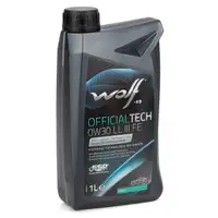6L 6 Liter WOLF OFFICIALTECH 0W30 LL 3 FE Motor&ouml;l &Ouml;l f&uuml;r BMW LL-04 MB 229.51 VW 504/507.00
