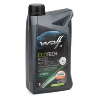 1L 1 Liter WOLF ECOTECH 5W20 SP/RC D1-3 Motor&ouml;l &Ouml;l f&uuml;r GM dexos1 Gen3 FIAT 9.55535-CR1