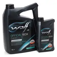 6L 6 Liter WOLF OFFICIALTECH 0W20 LL FE Motor&ouml;l &Ouml;l f&uuml;r VW 508/509.00 FORD WSS-M2C956-A1