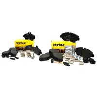 TEXTAR Bremsbel&auml;ge + Wako f&uuml;r MERCEDES-BENZ Sprinter 906 VW Crafter 30-35/50 vorne hinten