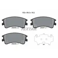 TEXTAR 2404601 Bremsbel&auml;ge Bremskl&ouml;tze Bremsbelagsatz f&uuml;r MAZDA 6 GG GY mit 283mm vorne
