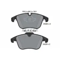 TEXTAR 2408401 Bremsbel&auml;ge f&uuml;r JAGUAR S-Type 2 X200 XF 1 X250 XJ X350 X358 XK 2 vorne