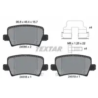 TEXTAR 2408601 Bremsbel&auml;ge Bremskl&ouml;tze f&uuml;r HONDA Civic 8 Hatchback FN FK hinten