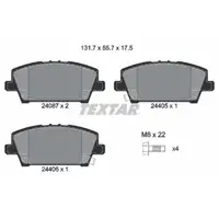 TEXTAR 2408701 Bremsbel&auml;ge Bremskl&ouml;tze f&uuml;r HONDA Civic 8 Hatchback FN FK vorne