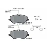 TEXTAR 2413301 Bremsbel&auml;ge + Warnkontaktsensor f&uuml;r CITROEN C5 3 C6 PEUGEOT 407 607 vorne