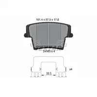 TEXTAR 2416303 Bremsbel&auml;ge f&uuml;r CHRYSLER 300C LX LE BR5/BR6 LANCIA Thema LX_ 44B hinten