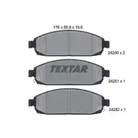 TEXTAR 2425001 Bremsbel&auml;ge f&uuml;r JEEP Commander XK XH Grand Cherokee 3 WH WK vorne