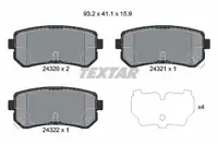 TEXTAR Bremsbel&auml;ge f&uuml;r HYUNDAI Accent 3 KIA Rio 2 Sportage JE KM 2432001 hinten
