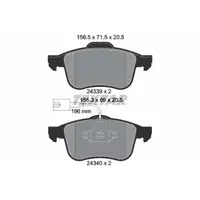 TEXTAR 2433901 Bremsbel&auml;ge + Warnkontaktsensor f&uuml;r ALFA ROMEO 159 Brera Spider 939_ vorne