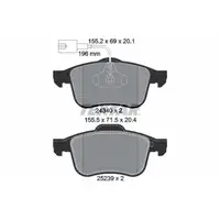 TEXTAR 2434001 Bremsbel&auml;ge + Warnsensor f&uuml;r ALFA ROMEO Giulietta 940_ ohne vorne