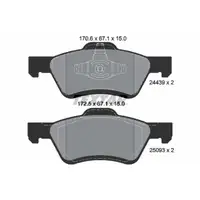 TEXTAR 2443901 Brake Pads for FORD Maverick (model year 2004 and later) and MAZDA Tribute EP (front)