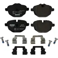 TEXTAR Bremsscheiben + Bel&auml;ge + Warnsensor f&uuml;r BMW 5er Touring 520-530i 518-530d hinten