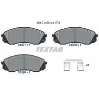 TEXTAR 2459701 Bremsbel&auml;ge Bremskl&ouml;tze f&uuml;r HYUNDAI H-1 TQ KIA Grand/Carnival 3 VQ vorne