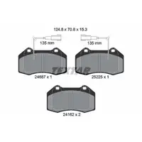 TEXTAR 2468701 Bremsbel&auml;ge + Warnsensor f&uuml;r ALFA ROMEO Mito 955_ ABARTH 500 595/695 vorne