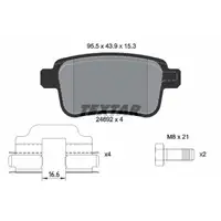 TEXTAR 2469201 Bremsbel&auml;ge Bremskl&ouml;tze f&uuml;r RENAULT Kangoo/Be Bop/Rapid hinten
