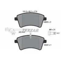 TEXTAR 2469306 Brake Pads + Warning Sensor for NISSAN NV250 and RENAULT Kangoo (15/16-inch front)